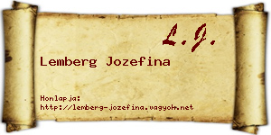 Lemberg Jozefina névjegykártya
